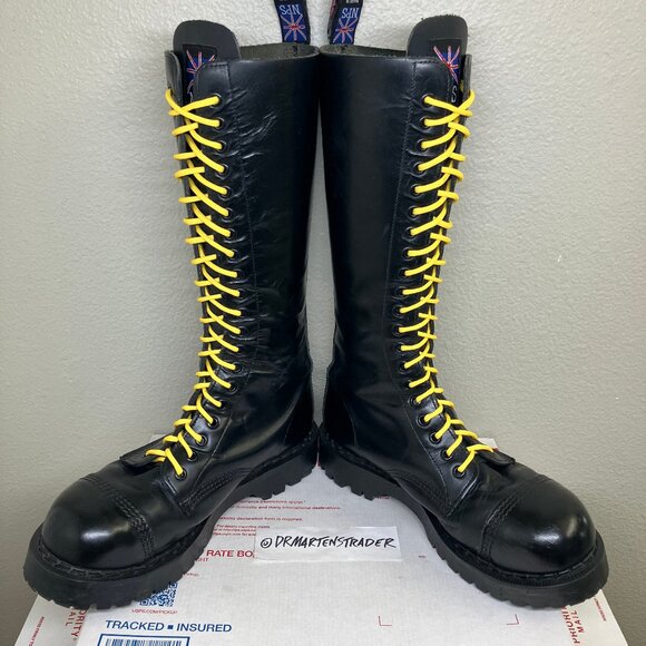 England Steel Toe NPS boots Wmns. US 8.5 solovair 20-eye gripfast dr. martens oi - Picture 1 of 16
